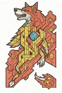 wolf minecraft tattoo design idea