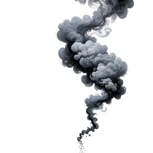 Filler Clouds and Smoke tattoo design idea
