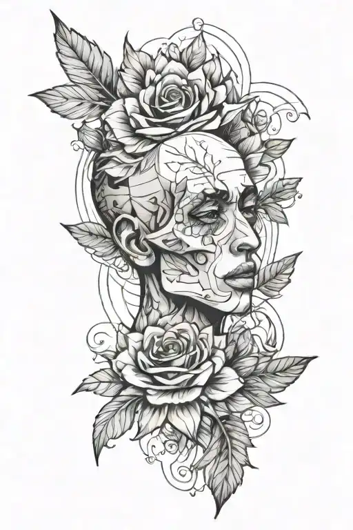 thin lined shoulder tattoo, possibly with a subtle correlation to mac miller or frank ocean tattoo design idea