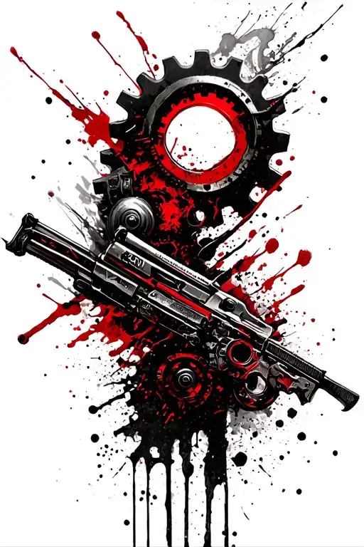 lancer y arco gears of war tattoo design idea