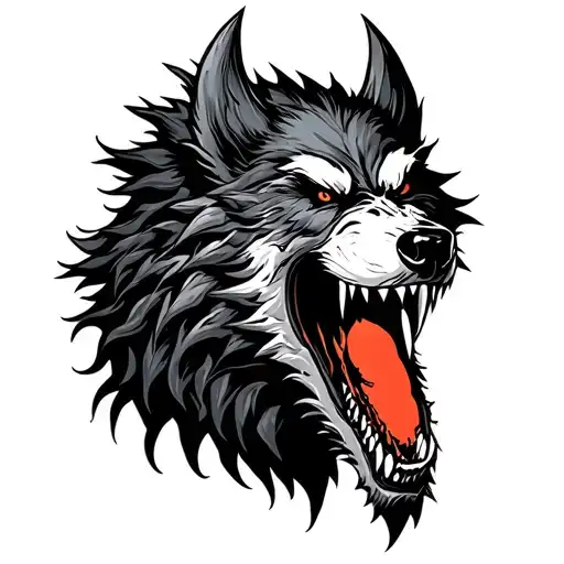 Werewolves tattoo design idea