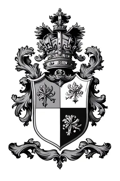 coat of arms royalty heraldry tattoo design idea