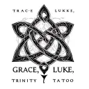 "Grace, Trinity, luke" celtic Trinity knot design tattoo design idea