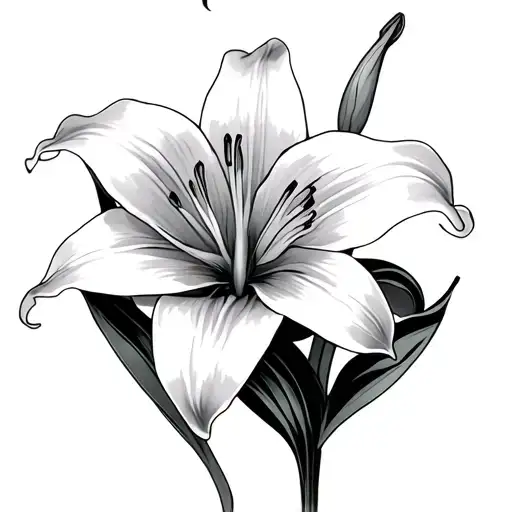 easter lily tattoo design idea