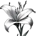 easter lily tattoo design idea