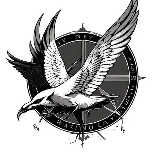 I want a tattoo of a mockingjay on my inner forearm. The pose should be similar to the Hunger Games Mockingjay — wings l tattoo design idea