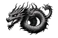 dragon wrapped tattoo design idea