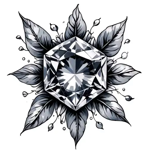 Birthstone tattoo design idea