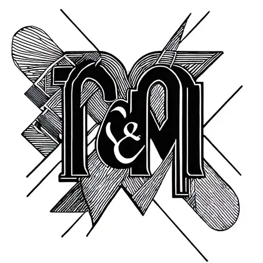 "To always and forever" M and M tattoo design idea