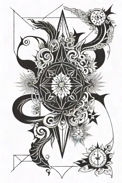 My tattoo vision revolves around deep symbolism from different aspects of my journey. My life path aligns with the Tarot tattoo design idea