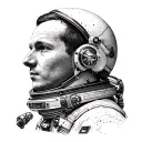 Yuri Gagarin tattoo design idea