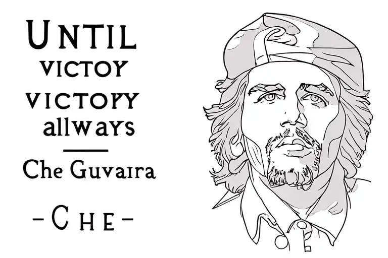 "Until victory always - Che" Che Guevara tattoo design idea