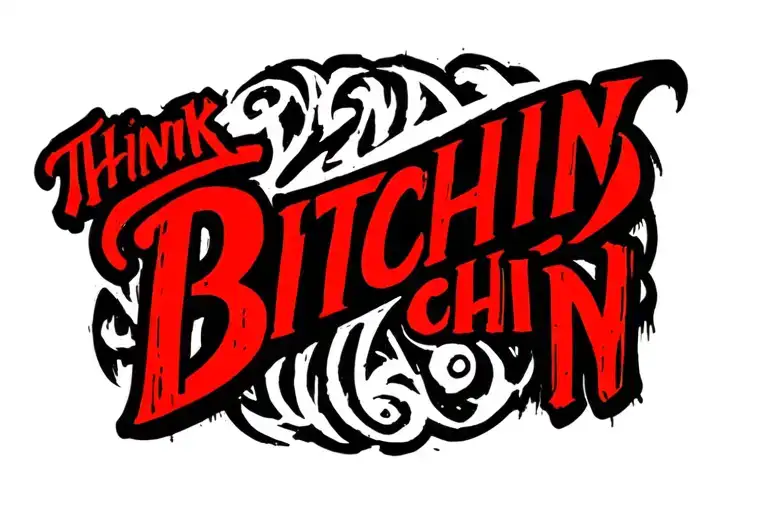 "Think Bitchin" "Think Bitchin" hot rod pinstriping patterns tattoo design idea