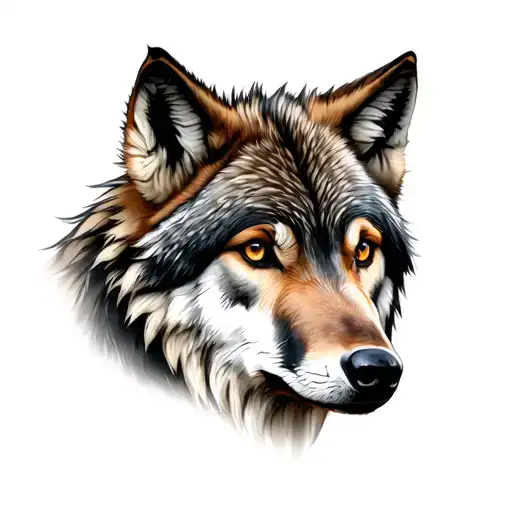 wolf tattoo design idea