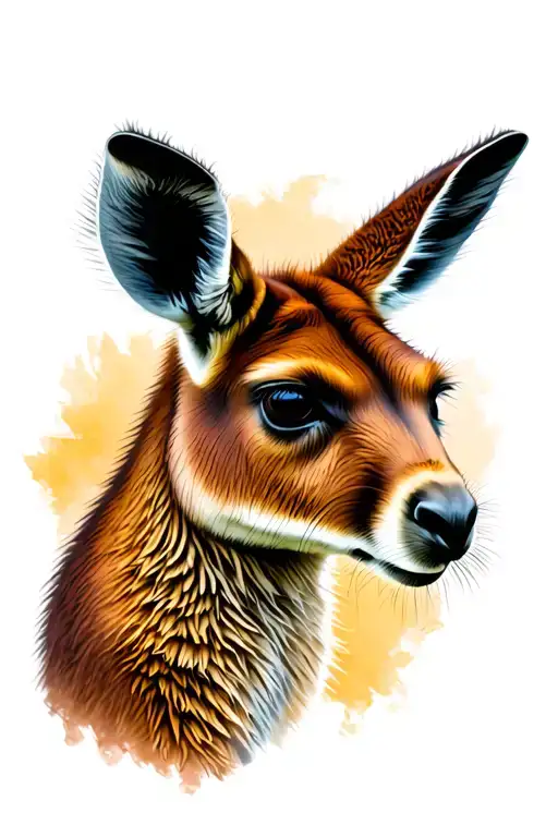 Kangaroo tattoo design idea