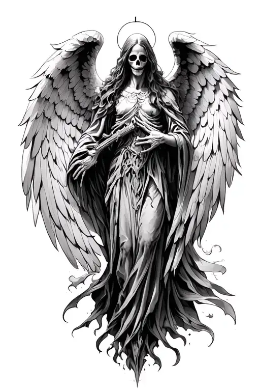 azrael angel of death tattoo design idea