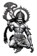 God Hanuman tattoo design idea