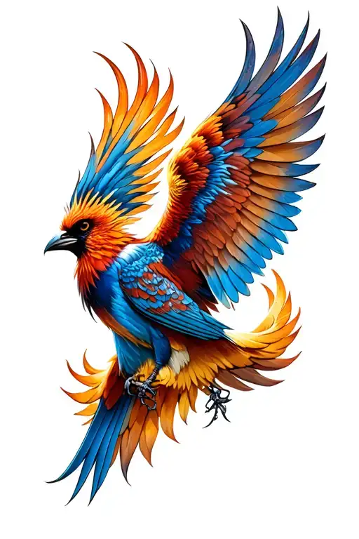 fenix bird tattoo design idea