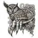 Hand tattoo to finish off my full greek mythology arm sleeve I have zeus and meduse and athena and her owl tattoo design idea