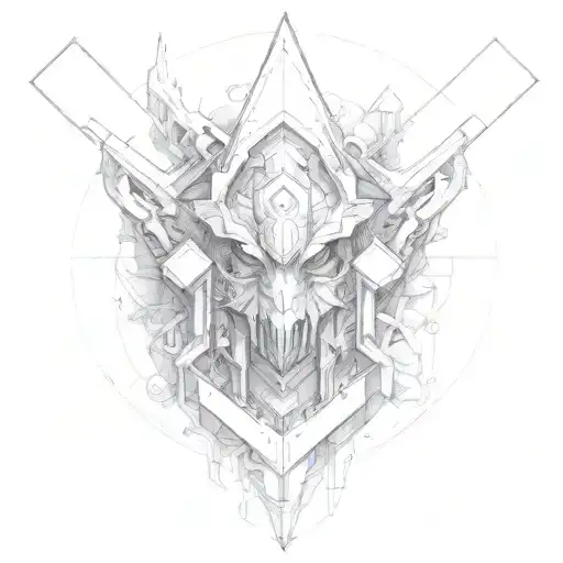 Hextech Arcane tattoo design idea