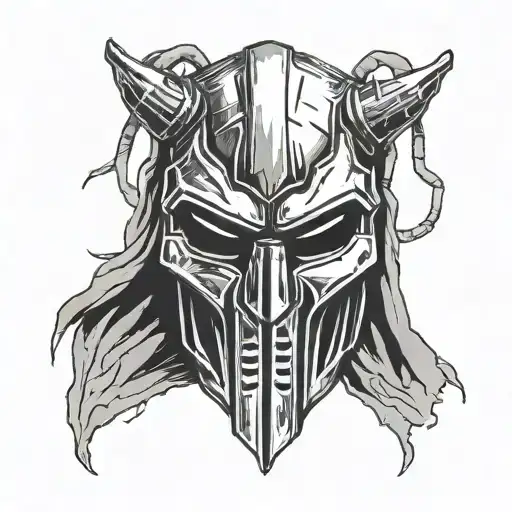 mf doom mask tattoo design idea