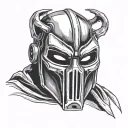 mf doom mask tattoo design idea