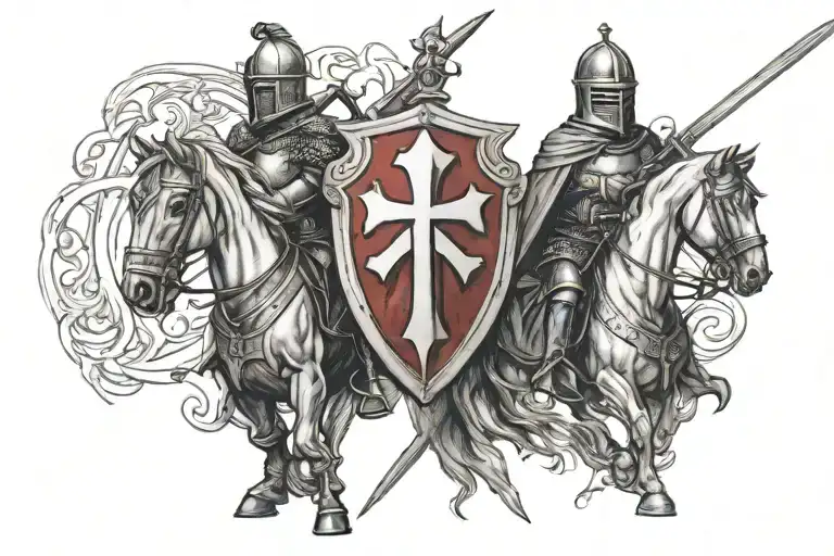 knights Templar tattoo design idea