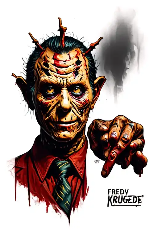 Freddy Krueger tattoo design idea