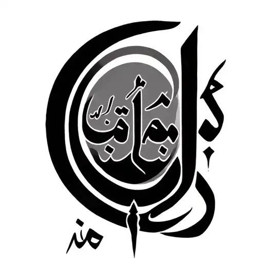 Arabic text Abbas tattoo design idea