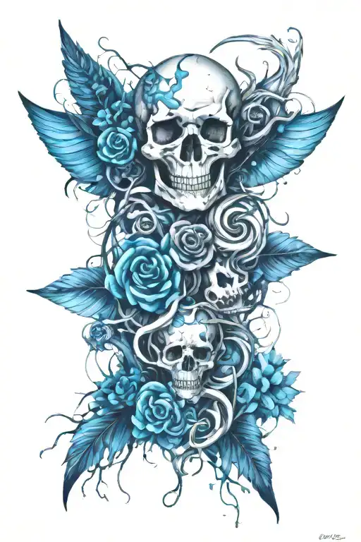 life and death, fleeting moments wrapped in nature tattoo design idea