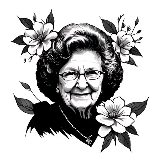 a memorial for grandma that passed away tattoo design idea