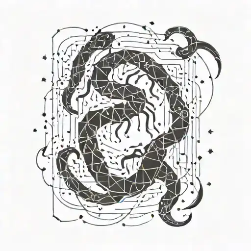 Scorpio constellation tattoo design idea