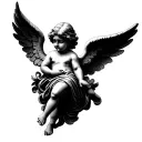 cherub angel tattoo design idea