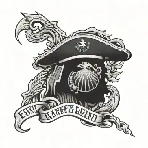 marine corps for dad that passed away tattoo design idea