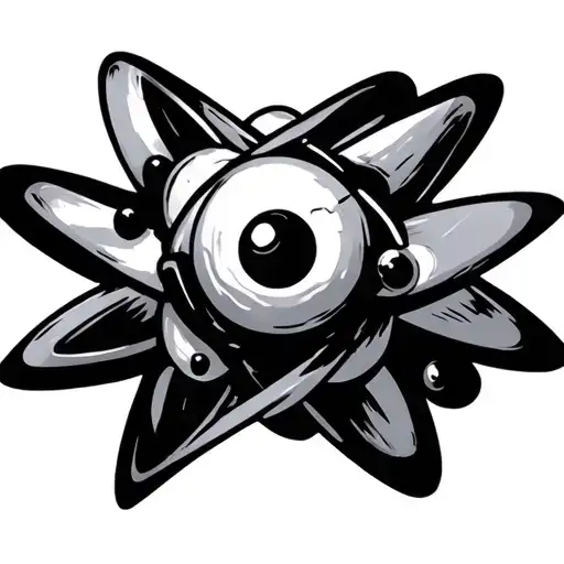 Atom tattoo design idea