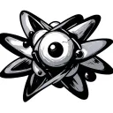Atom tattoo design idea