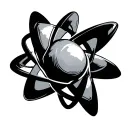 Atom tattoo design idea