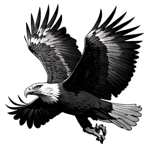 eagle soaring tattoo design idea