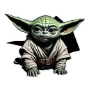 Baby Yoda tattoo design idea