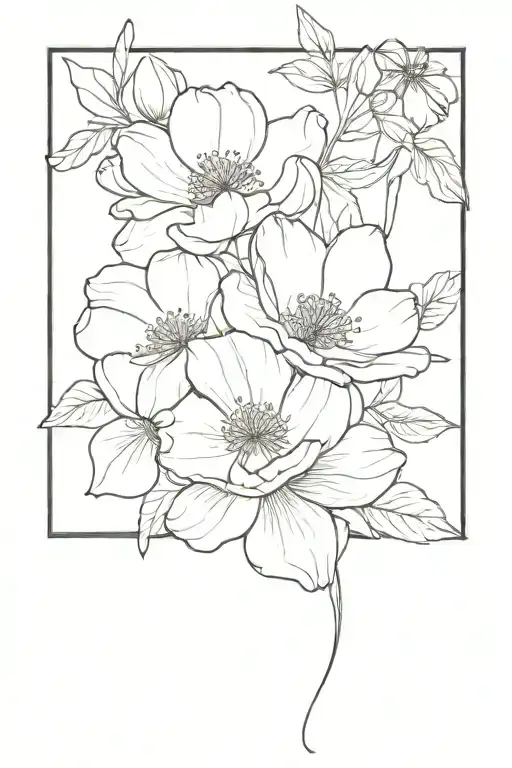 february, may, july, november, february, november birth flowers tattoo design idea