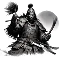 Mongolian Warrior tattoo design idea