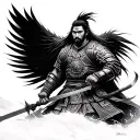 Mongolian Warrior tattoo design idea