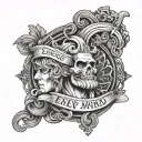 strong mind ego never give up attitude tattoo design idea