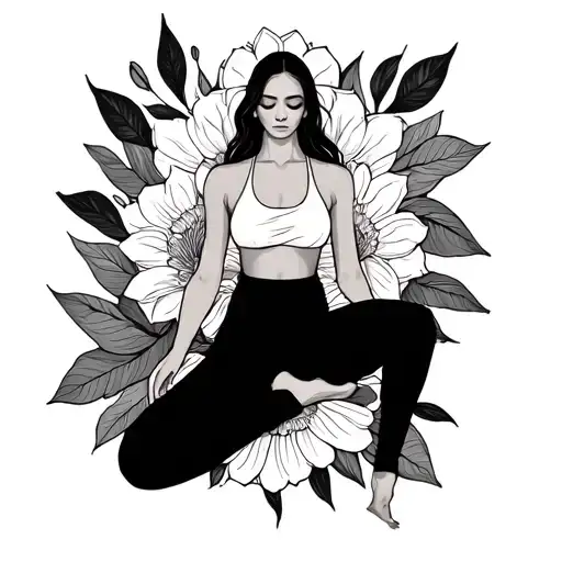 Yoga tattoo design idea