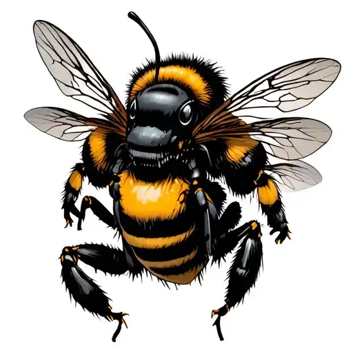 dark theam honeycom ther  slowly turns into tombstones and there is a zombie bumblebee tattoo design idea