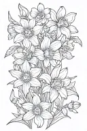 daisies - daffodils - sweet peas tattoo design idea