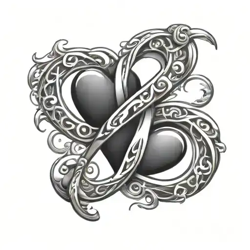 Infinity Symbol Heart tattoo design idea