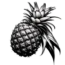 bdsm swinger upside down pineapple tattoo design idea