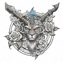 strength and honor  tattoo design idea