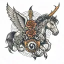 strength and honor  tattoo design idea